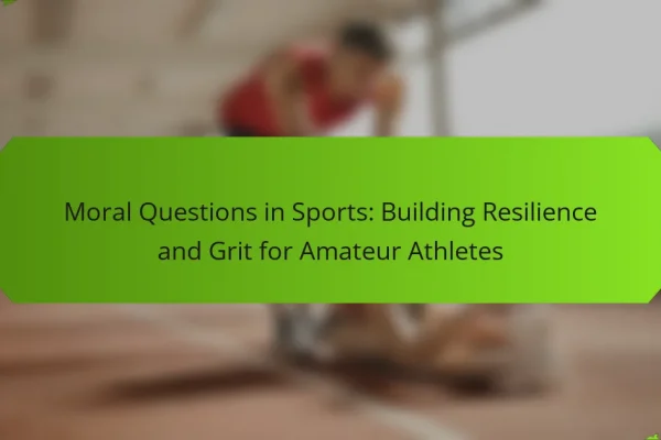 Moral Questions in Sports: Building Resilience and Grit for Amateur Athletes